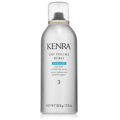 Kenra Dry Volume Burst 3 bottle highlighting instant lift for voluminous hair