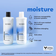 Kenra Moisture Conditioner bottle offering detangling for effortless styling.