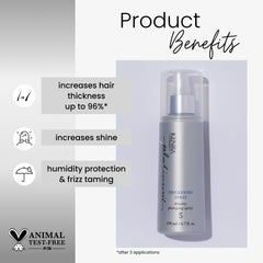 Kenra Platinum Thickening Spray bottle close-up highlighting premium packaging for professional styling.