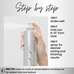 Kenra Platinum Working Spray 14 delivers brushable hold for easy detailing