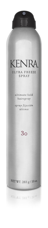 Kenra Ultra Freeze Spray 30 bottle-front view showing ultra-firm hold for lasting styles.