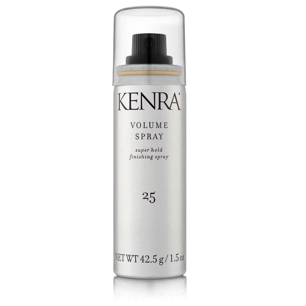 Kenra Volume Spray 25 bottle front view shows bold hold for all-day styles