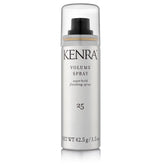 Kenra Volume Spray 25 bottle front view shows bold hold for all-day styles
