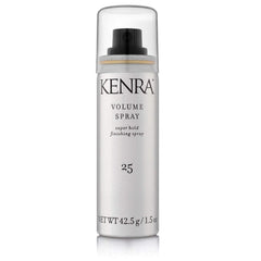 Kenra Volume Spray 25 bottle showing maximum hold for all-day volume.