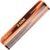 Kent A FOT tortoiseshell fine-tooth pocket comb for precise grooming on the go.