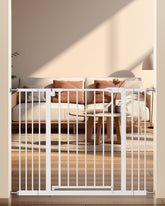 Keny baby gate stair expansion showcases adjustable width for safe stairs.