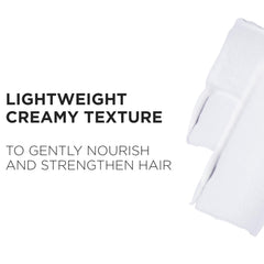 Applied to towel-dried hair for immediate strength and softness with Genesis