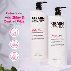 Keratin Complex Color Care conditioner bottle highlights hydration for smooth glossy color bright strands