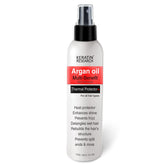 KERATIN RESEARCH Thermal Hair Protector Spray bottle shows protection and shine