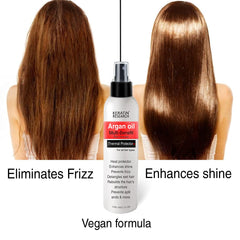 KERATIN RESEARCH Thermal Hair Protector Spray nozzle demonstrating easy application