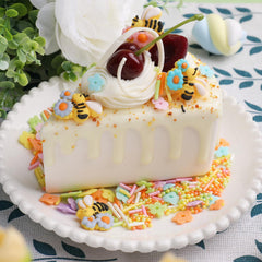 Kercky bee accents sprinkles create playful decorations for cupcakes and cookies.