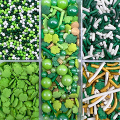 Kercky shamrock jimmies and nonpareils add dimensional decoration to treats