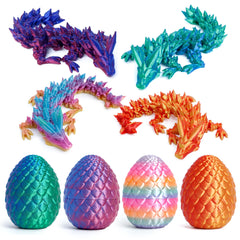 KERIDAZPLY dragon egg collection displays vibrant articulated shells for display and gifting.