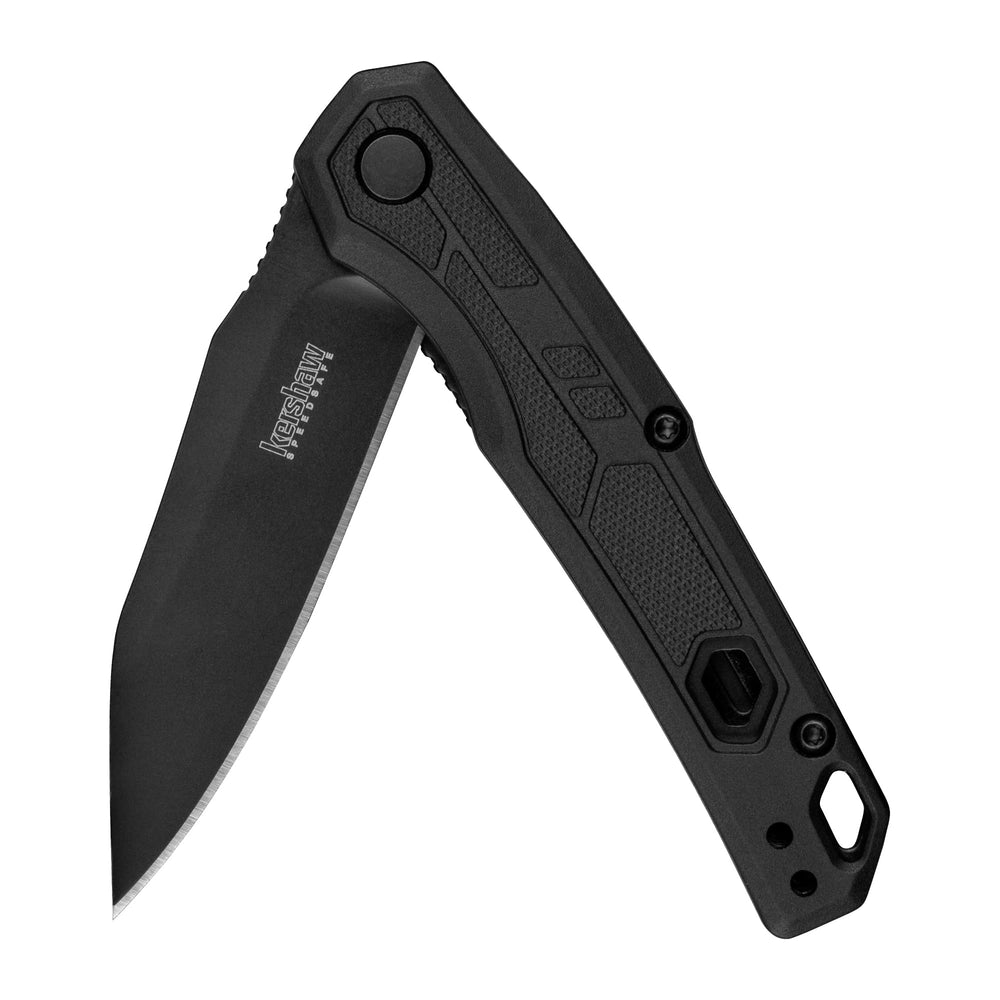 Kershaw Appa all-black reverse-tanto blade ready for daily cutting tasks.