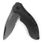 Kershaw Clash blade with black-oxide finish for durable, versatile daily cutting.