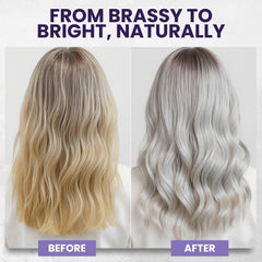 KESMEDIK Anti-brass Toner image highlights neutralizing yellow brassy hues