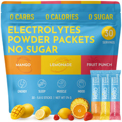 Keto Vitals Original Electrolytes packets front for on-the-go hydration and energy.