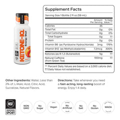 Chilled glass with Ketone-IQ shot signaling fast, sugar-free energy
