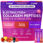 Keto Vitals collagen powder travel pack front view for on-the-go hydration