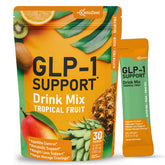 KetoZest GLP-1 Support Drink Mix bottle pour highlighting appetite control