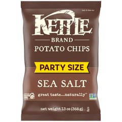 Kettle Brand Sea Salt Kettle Chips bag highlighting authentic crunch for gatherings