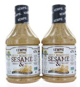 Kewpie Creamy Deep Roasted Sesame Dressing bottle pour shows smooth texture for salads