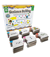Key Education word cards color coded by parts of speech for sentence building