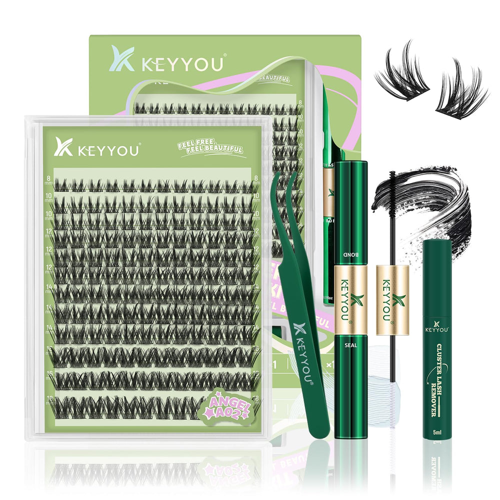 KEYYOU LASH Angel clusters kit for subtle, full lashes at home