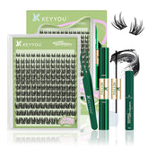 KEYYOU LASH Angel clusters kit for subtle, full lashes at home