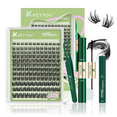 KEYYOU LASH Angel clusters kit for subtle, full lashes at home