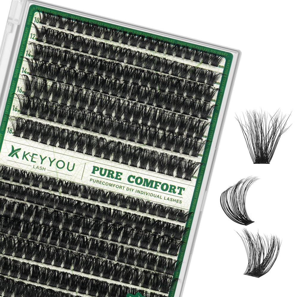 KEYYOU lash clusters 280pcs box for quick at-home lash DIY.