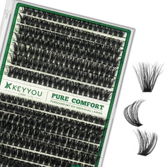 KEYYOU lash clusters 280pcs box for quick at-home lash DIY.