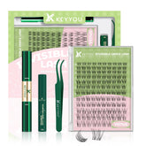 KEYYOU Venus Lash Clusters Kit invisble band close-up for seamless natural look