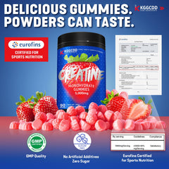 KGGCDD creatine gummies serving idea with three gummies per day for endurance.