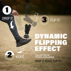 Kickit backyard training showcases juggling and steady kicks during family sessions.