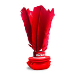 Kickit birdie-trainer in action, improving foot skills and juggling.