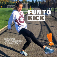 Kickit in backyard fun scene supports easy juggling and passing practice