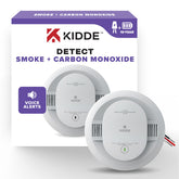 Kidde 30CUA10-V front view, ready for ceiling mounting and dual-sensing safety.