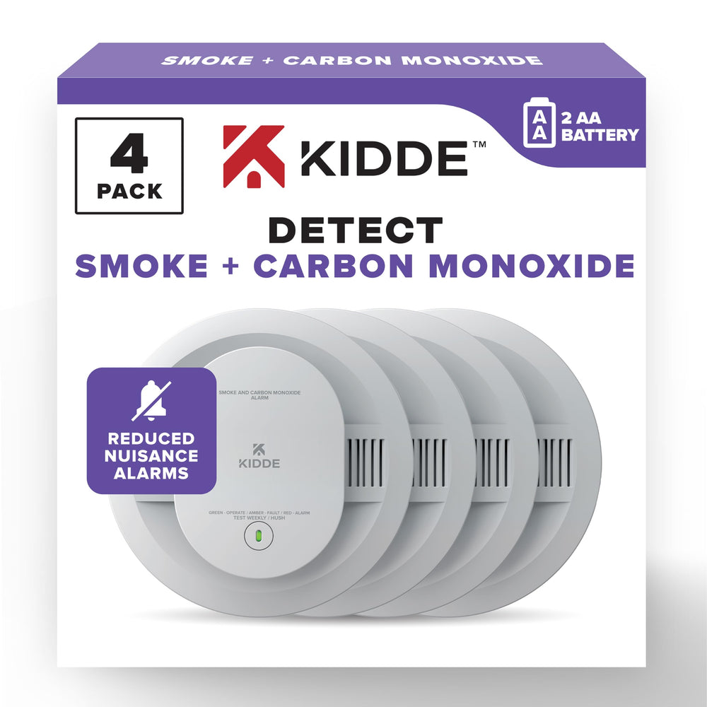 Kidde 30CUDR front view smoke and CO detector with LED status and loud alarm