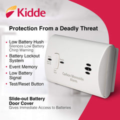 Kidde 9CO5LP2 battery compartment for easy power replacement
