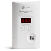 Kidde CO detector plug-in front view shows continuous monitoring for home safety.