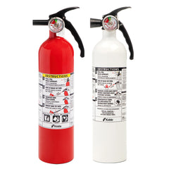 Kidde red 1-A:10-B:C extinguisher ready for quick control of common household fires