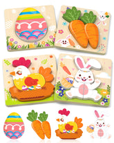 Kidific Easter puzzles rabbit design boosts hand-eye coordination through play