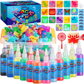 Kidisego Aqua Fairy Water Gel Kit bottles in 12 colors for creative play and sensory exploration