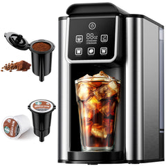 KIDISLE hot and iced coffee maker front view for compact kitchen use.
