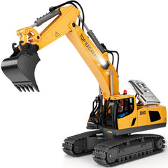 KIDMARKT RC excavator with lights for vivid night-time play and realism