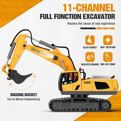 KIDMARKT remote-control excavator batteries provide long play sessions and quick recharging