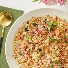 KIDU Barilla Ditalini pasta ready-to-serve dish showing al dente texture and versatility.