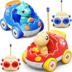 Kidz do dinosaur RC car red, ideal for imaginative indoor races.