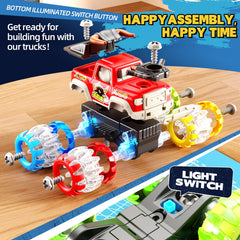 Kigwux shark and bull trucks for collaborative assembly play
